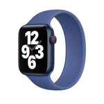 سوار ساعة سيليكون مرن بلون صلب لساعات Apple Watch سلسلة 8&7 مقاس 41مم / SE 2&6&SE&5&4 مقاس 40مم / 3&2&1 مقاس 38مم، الحجم: L 156مم، الحجم: L 156مم