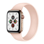 حزام معصم بديل من السيليكون المرن بلون صلب لساعات Apple Watch Series 5 & 4 بحجم 40 مم / 3 & 2 & 1 بحجم 38 مم، الحجم: S 130 مم، S 130 مم، M 143 مم، L 156 مم