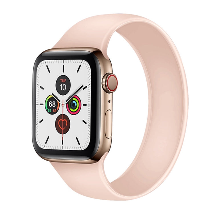 حزام معصم بديل من السيليكون المرن بلون صلب لساعات Apple Watch Series 5 & 4 بحجم 40 مم / 3 & 2 & 1 بحجم 38 مم، الحجم: S 130 مم، S 130 مم، M 143 مم، L 156 مم
