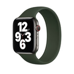 سوار ساعة سيليكون مرن بلون صلب لساعات Apple Watch سلسلة 8&7 مقاس 41مم / SE 2&6&SE&5&4 مقاس 40مم / 3&2&1 مقاس 38مم، الحجم: L 156مم، الحجم: L 156مم