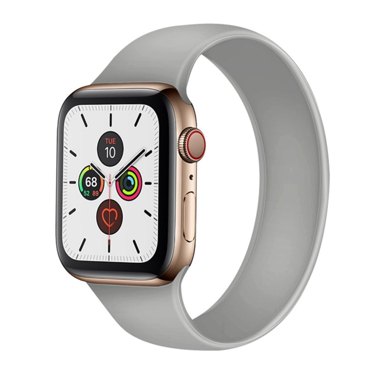 حزام معصم بديل من السيليكون المرن بلون صلب لساعات Apple Watch Series 5 & 4 بحجم 40 مم / 3 & 2 & 1 بحجم 38 مم، الحجم: S 130 مم، S 130 مم، M 143 مم، L 156 مم