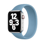 سوار ساعة سيليكون مرن بلون صلب لساعات Apple Watch سلسلة 8&7 مقاس 41مم / SE 2&6&SE&5&4 مقاس 40مم / 3&2&1 مقاس 38مم، الحجم: L 156مم، الحجم: L 156مم