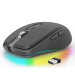 HXSJ M303 فأرة لاسلكية بوضعين 2.4GHz + بلوتوث 5.1 ودقة 2400 DPI