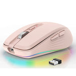 HXSJ M303 فأرة لاسلكية بوضعين 2.4GHz + بلوتوث 5.1 ودقة 2400 DPI