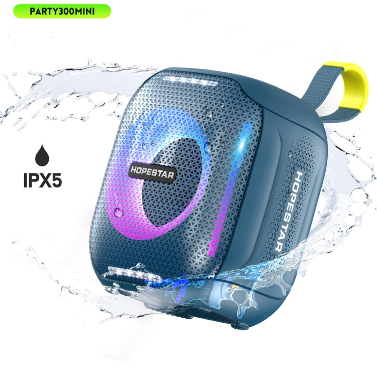 مكبر صوت بلوتوث محمول مقاوم للماء HOPESTAR Party 300mini IPX5 مع صوت ستيريو 360 درجة خارجي