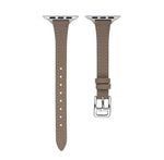 T-shaped Slim Genuine Leather Watch Band, For Apple Watch Series 9 41mm, For Apple Watch Ultra 49mm, For Apple Watch Series 8 41mm, For Apple Watch Series 8 45mm, For Apple Watch SE 2022 40mm, For Apple Watch SE 2022 44mm