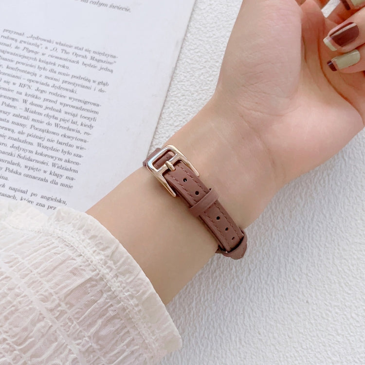 سوار ساعة رفيع من الجلد الطبيعي على شكل T، لساعات Apple Watch Series 10 مقاس 46 مم، Apple Watch Series 10 مقاس 42 مم، Apple Watch SE 2023 مقاس 44 مم، Apple Watch SE 2023 مقاس 40 مم، Apple Watch Ultra 2 مقاس 49 مم، Apple Watch Series 9 مقاس 45 مم