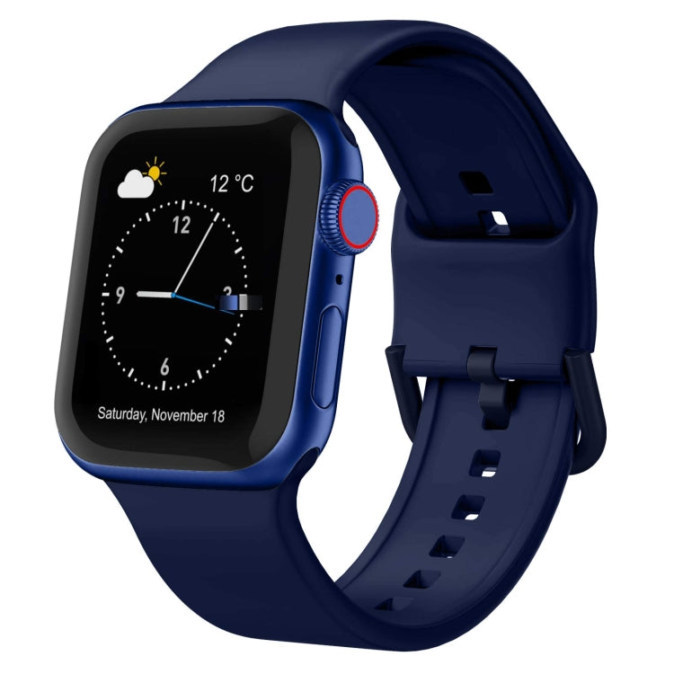 Pin Buckle Silicone Watch Band, For Apple Watch Series 7 41mm
