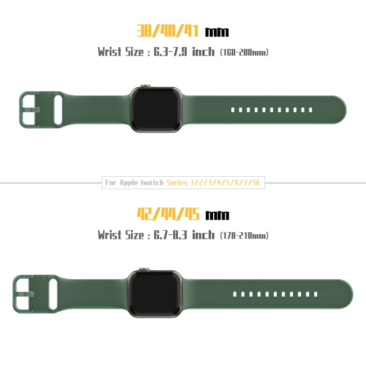 Pin Buckle Silicone Watch Band, For Apple Watch Series 7 45mm