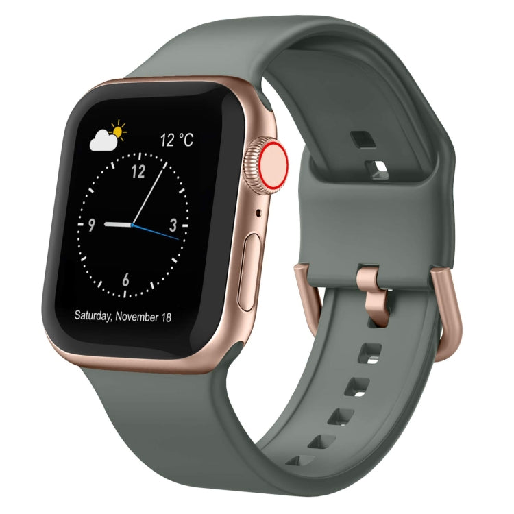 Pin Buckle Silicone Watch Band, For Apple Watch Series 6 40mm