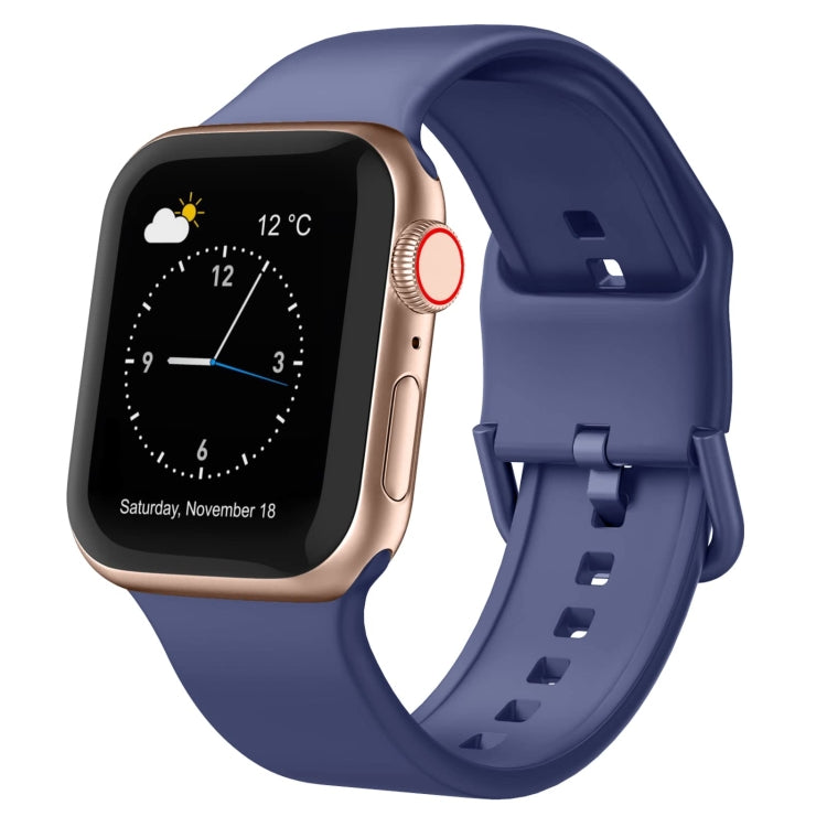 Pin Buckle Silicone Watch Band, For Apple Watch Series 6 44mm
