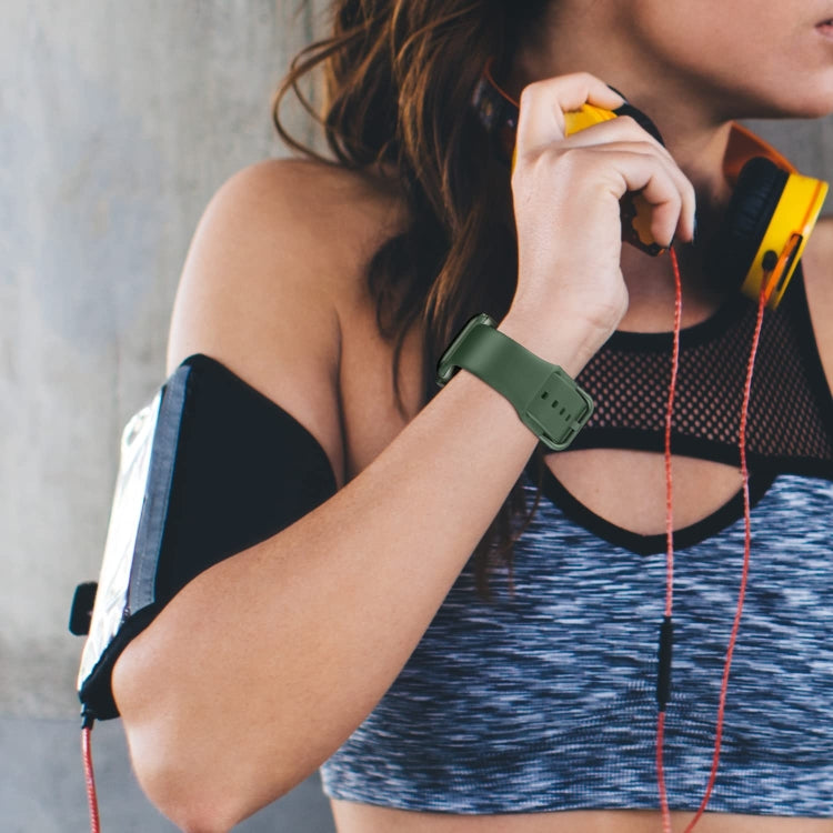 Pin Buckle Silicone Watch Band, For Apple Watch 38mm
