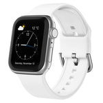 سوار ساعة من السيليكون مع إبزيم دبوس، لساعة آبل سيريس 9 بحجم 45 مم