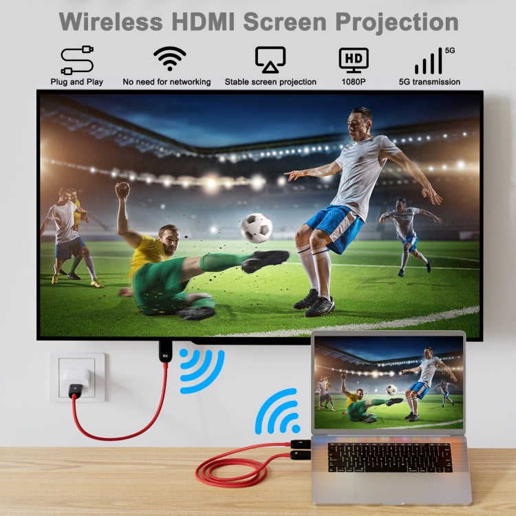 مجموعة جهاز إرسال HDMI لاسلكي 4 في 1 لمشاركة الشاشة، THT-020-8