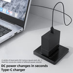 محول شحن 100W N 3.5X1.35mm أنثى إلى USB-C/Type-C ذكر، 3.5X1.35mm