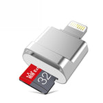 محول MicroDrive 8 دبابيس إلى بطاقة TF، قارئ بطاقة صغير لـ iPhone و iPad، قارئ بطاقة