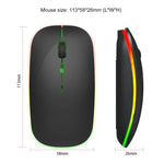 فأرة لاسلكية قابلة لإعادة الشحن USB HXSJ M40 2.4GHZ بدقة 800،1200،1600dpi مع تعديل الترس الثالث ملونة