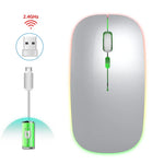 فأرة لاسلكية قابلة لإعادة الشحن USB HXSJ M40 2.4GHZ بدقة 800،1200،1600dpi مع تعديل الترس الثالث ملونة