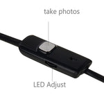 كاميرا فحص أنبوب ثعبان USB صغير مقاوم للماء AN97 مع وظيفة OTG لهواتف أندرويد، مع 6 مصابيح LED، 5.5مم، 8مم