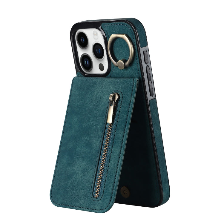 غطاء هاتف بحلقة وزر سحاب مع فتحة بطاقة RFID بتصميم رجعي، لهواتف iPhone 16 Pro، iPhone 16 Plus، iPhone 16، iPhone 15 Pro Max، iPhone 15 Pro، iPhone 15 Plus