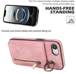 غطاء هاتف بحلقة وزر سحاب بتقنية RFID لبطاقات الذاكرة، لهواتف iPhone 17e / 16e، iPhone 17 Pro Max، iPhone 17 Pro، iPhone 17، iPhone Air، iPhone 16 Pro Max