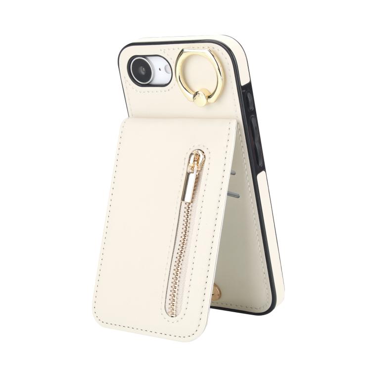 غطاء هاتف بحلقة وزر سحاب بتقنية RFID لبطاقات الذاكرة، لهواتف iPhone 17e / 16e، iPhone 17 Pro Max، iPhone 17 Pro، iPhone 17، iPhone Air، iPhone 16 Pro Max