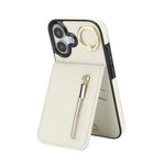 غطاء هاتف بحلقة وزر سحاب بتقنية RFID لبطاقات الذاكرة، لهواتف iPhone 17e / 16e، iPhone 17 Pro Max، iPhone 17 Pro، iPhone 17، iPhone Air، iPhone 16 Pro Max