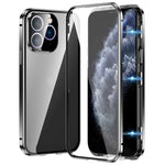 غطاء هاتف زجاج مقسى عالي الدقة بمشبك مزدوج مغناطيسي، لهاتف iPhone 11 Pro