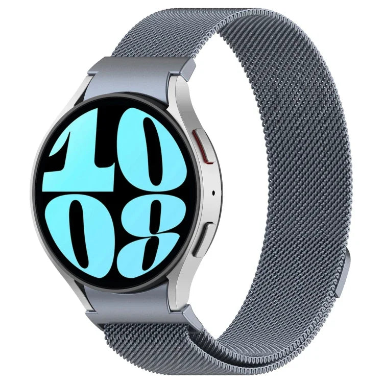 سوار ساعة معدني مغناطيسي ميلان بنمط الأزرار، لساعات Samsung Galaxy Watch 6