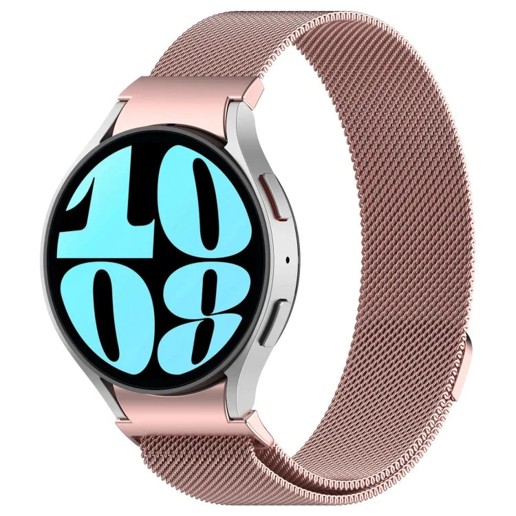 سوار ساعة معدني مغناطيسي ميلان بنمط الأزرار، لساعات Samsung Galaxy Watch 6