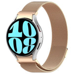 سوار ساعة معدني مغناطيسي ميلان بنمط الأزرار، لساعات Samsung Galaxy Watch 6