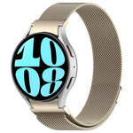 سوار ساعة معدني مغناطيسي ميلان بنمط الأزرار، لساعات Samsung Galaxy Watch 6