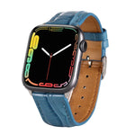 Crocodile Texture Leather Wrist Strap, For Apple Watch Series 7 45mm / 6 & SE & 5 & 4 44mm / 3 & 2 & 1 42mm, For Apple Watch Ultra 49mm / Series 8&7 45mm / SE 2&6&SE&5&4 44mm / 3&2&1 42mm, For Apple Watch Series 8&7 41mm / SE 2&6&SE&5&4 40mm / 3&2&1 38...