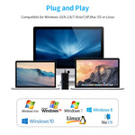 قارئ بطاقات متعدد الوظائف CR7 USB3.0 + Type-C لبطاقات CF / XD / MS / SD / TF 7 في 1، USB3.0 + Type-C