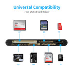 قارئ بطاقات متعدد الوظائف CR7 USB3.0 + Type-C لبطاقات CF / XD / MS / SD / TF 7 في 1، USB3.0 + Type-C