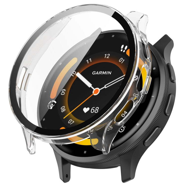 PC + Tempered Glass Film Integrated Watch Case, For Garmin Venu 3S, For Garmin Venu 3