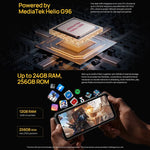 Ulefone Armor 24، هاتف مقاوم، بصمة إصبع جانبية، بطارية 22000 مللي أمبير، شاشة 6.78 بوصة أندرويد 14 معالج MediaTek Helio G96 ثماني النواة، الشبكة: 4G، NFC، Armor 24