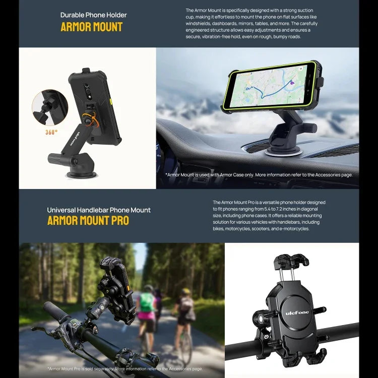 Ulefone Armor X12، هاتف مقاوم، فتح الوجه، شاشة 5.45 بوصة أندرويد 13 Go معالج MediaTek Helio A22 رباعي النواة، الشبكة: 4G، NFC، 3 جيجابايت + 32 جيجابايت