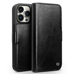 غطاء هاتف من الجلد الطبيعي الكلاسيكي QIALINO مع إبزيم 103، لهواتف iPhone 17e / 16e، iPhone 17 Pro Max، iPhone 17 Pro، iPhone 17، iPhone Air، iPhone 15 Pro Max، iPhone 15 Plus، iPhone 15