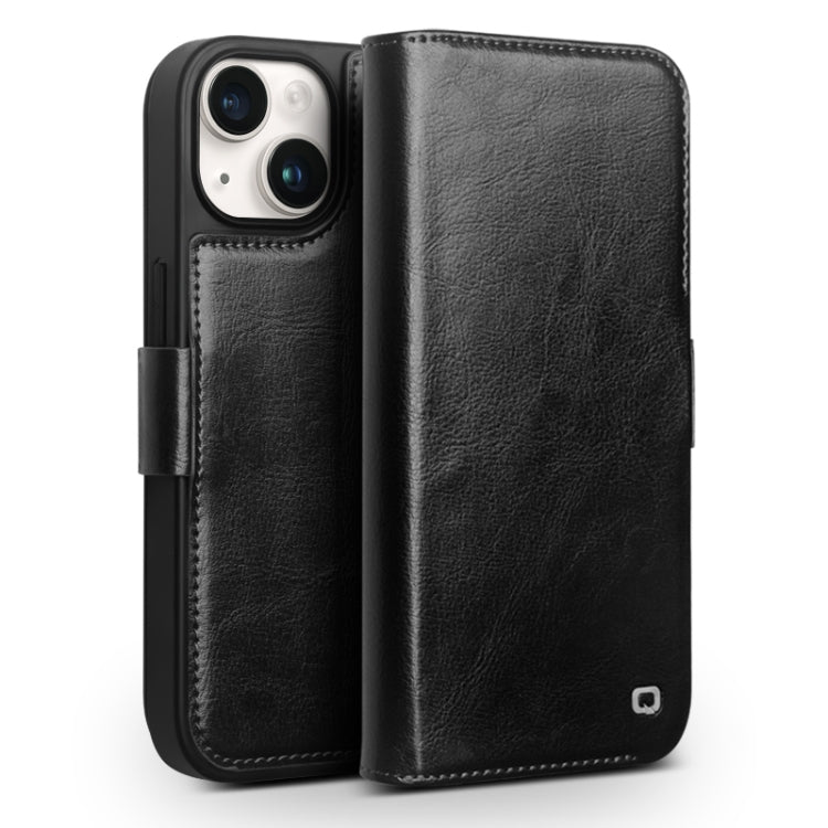 غطاء هاتف من الجلد الطبيعي الكلاسيكي QIALINO مع إبزيم 103، لهواتف iPhone 17e / 16e، iPhone 17 Pro Max، iPhone 17 Pro، iPhone 17، iPhone Air، iPhone 15 Pro Max، iPhone 15 Plus، iPhone 15