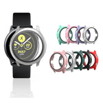 غطاء حماية من PC مع فيلم زجاج مقسى، لساعات Samsung Galaxy Watch Active 2 مقاس 40 مم، لساعات Samsung Galaxy Watch Active 2 مقاس 44 مم