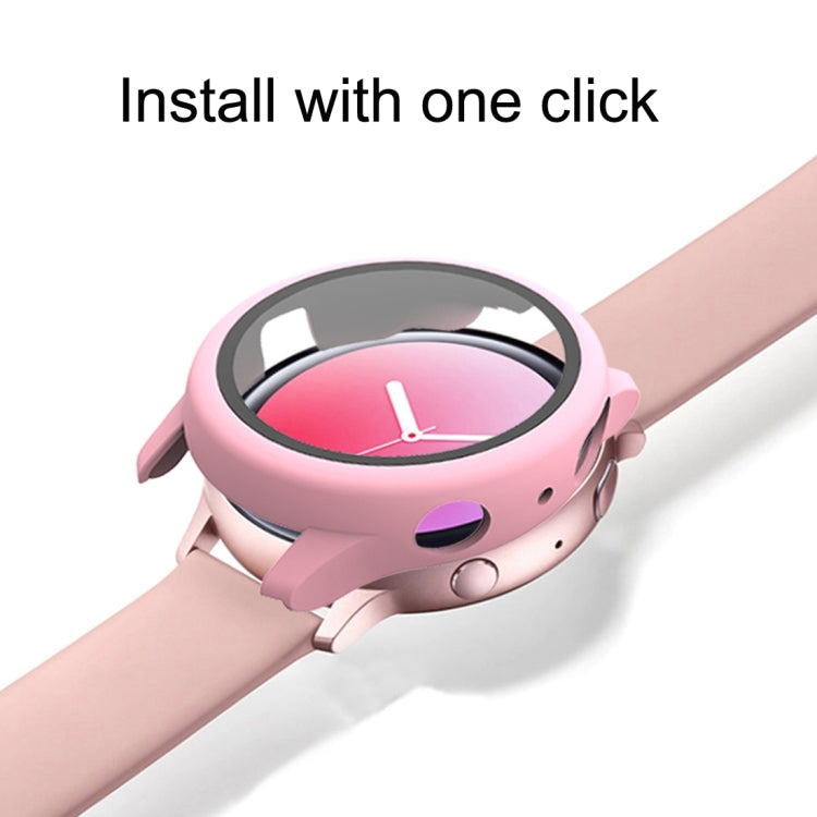 غطاء حماية من PC مع فيلم زجاج مقسى، لساعات Samsung Galaxy Watch Active 2 مقاس 40 مم، لساعات Samsung Galaxy Watch Active 2 مقاس 44 مم