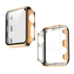 غطاء حماية متكامل من علبة PC مطلية بالكهرباء + فيلم مقسى، لسلسلة Apple Watch 3 & 2 & 1 مقاس 38مم، لسلسلة Apple Watch 3 & 2 & 1 مقاس 42مم، لسلسلة Apple Watch 5 & 4 مقاس 40مم، لسلسلة Apple Watch 5 & 4 مقاس 44مم