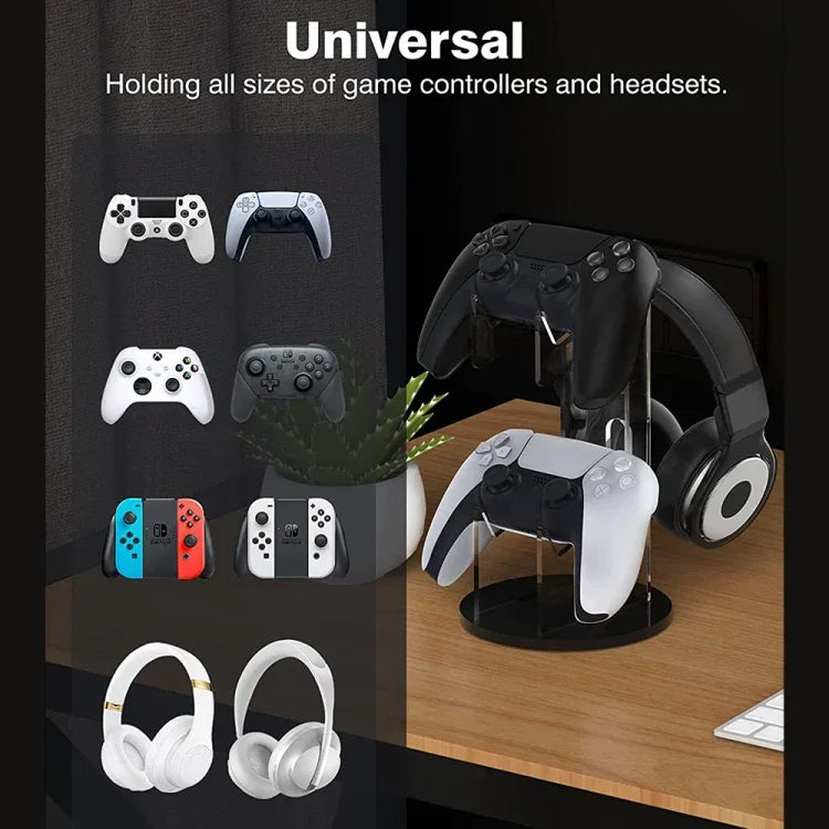 حامل سماعة رأس وجهاز تحكم ألعاب لسطح المكتب، لـ PS4 / PS5