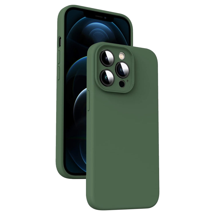 حافظة هاتف من السيليكون السائل الميكروفايبر مقاومة للصدمات، لهاتف iPhone 12، لهاتف iPhone 12 Pro Max، لهاتف iPhone 12 Pro