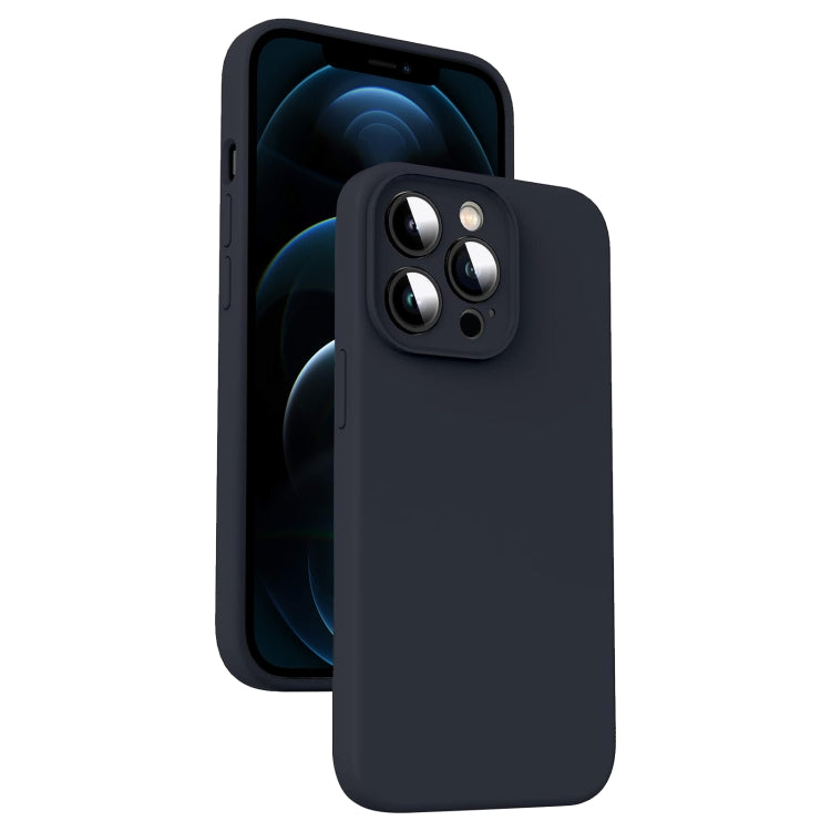 حافظة هاتف من السيليكون السائل الميكروفايبر مقاومة للصدمات، لهاتف iPhone 12، لهاتف iPhone 12 Pro Max، لهاتف iPhone 12 Pro