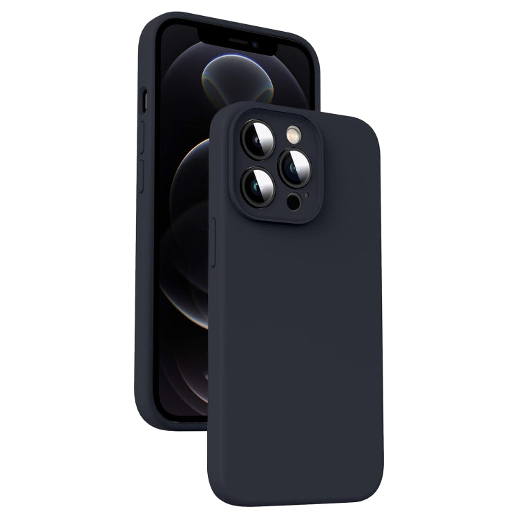 حافظة هاتف من السيليكون السائل الميكروفايبر مقاومة للصدمات، لهاتف iPhone 12، لهاتف iPhone 12 Pro Max، لهاتف iPhone 12 Pro
