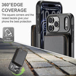 غطاء هاتف من الجلد مع محفظة بسحاب وسلسلتين JEEHOOD C22، لهواتف iPhone 17 Pro Max، iPhone 17 Pro، iPhone Air، iPhone 16 Pro Max، iPhone 16 Pro، iPhone 16 Plus، iPhone 16، iPhone 15 Pro Max