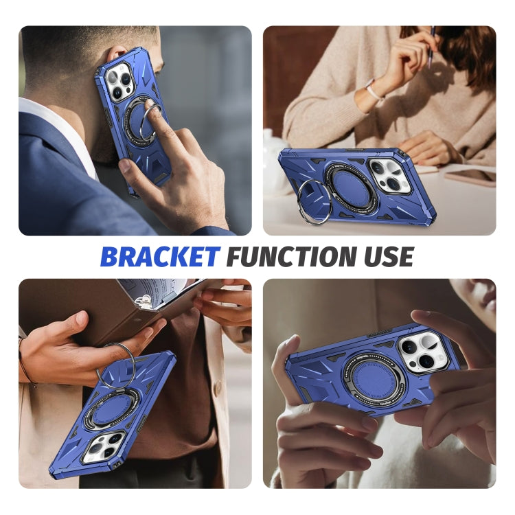 غطاء هاتف مقاوم للصدمات مغناطيسي MagSafe مع حامل حلقي، لأيفون 14 بلس، لأيفون 14/13، لأيفون 14 برو، لأيفون 14 برو ماكس، لأيفون 13 برو ماكس، لأيفون 13 برو