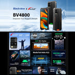 بلاكفيو BV4800، IP68/IP69K/MIL-STD-810H، شاشة 6.56 بوصة أندرويد 13 ميدياتيك MT6761V/WB هيليو A22 رباعي النواة، شبكة: 4G، OTG، BV4800 3GB+64GB